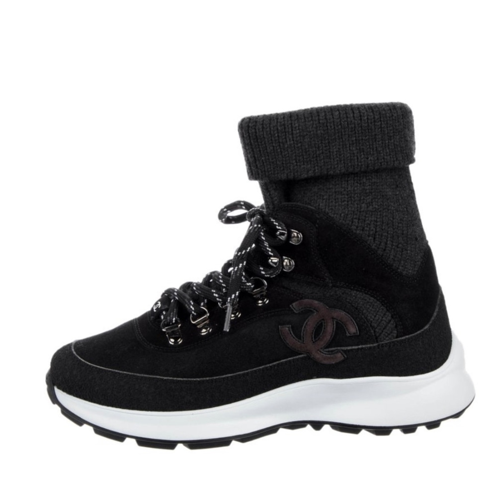 Chanel CC Interlocking Logo Sock Sneakers